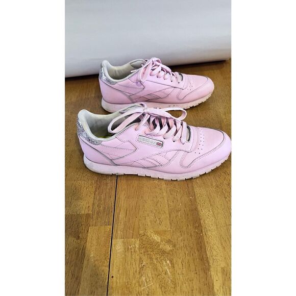 REEBOK CLASSIC WOMENS PINK WHITE LEATHER SIZE 5.5 VINTAGE - Picture 4 of 10